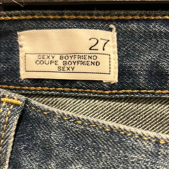 GAP Blue Boyfriend Jeans Distressed Casual - Picture 4 of 6